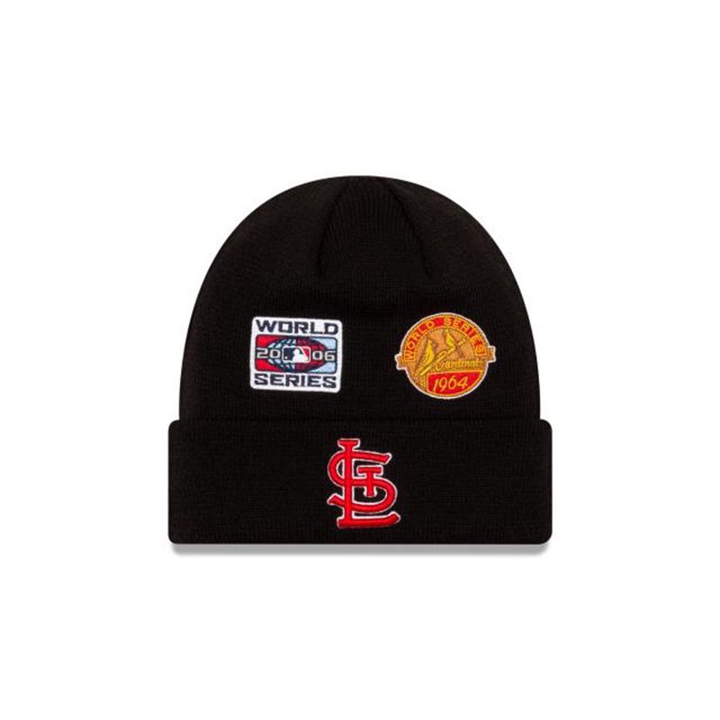 MLB St. Louis Cardinals World Series Patch Cuff Knit (QHC6957) - Red New Era Beanies